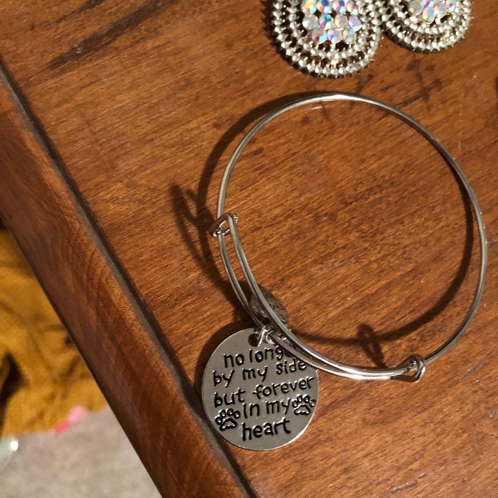 Nolonger bymy side butforever in my heart bracelet